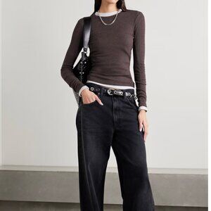 AGOLDE Delphi Slim Tee - Raisin - Size M - Like New!